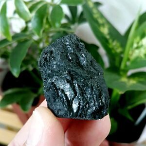 Black Tourmaline Raw Gemstone Crystal Home Garden Decor 1.5 x 1"